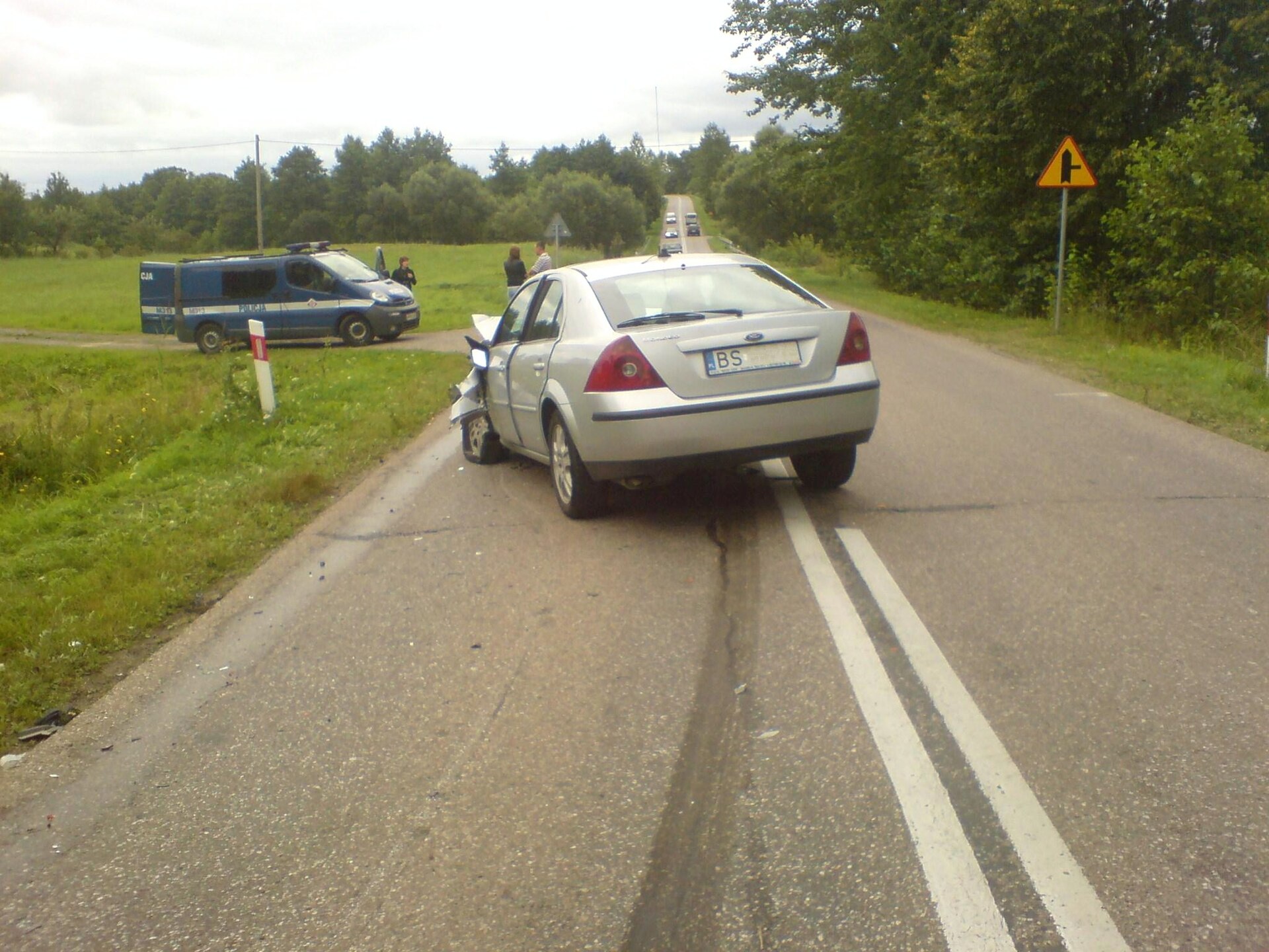 A road accident in Poland.